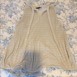 Adrianna Papell Cream Patterned Blouse